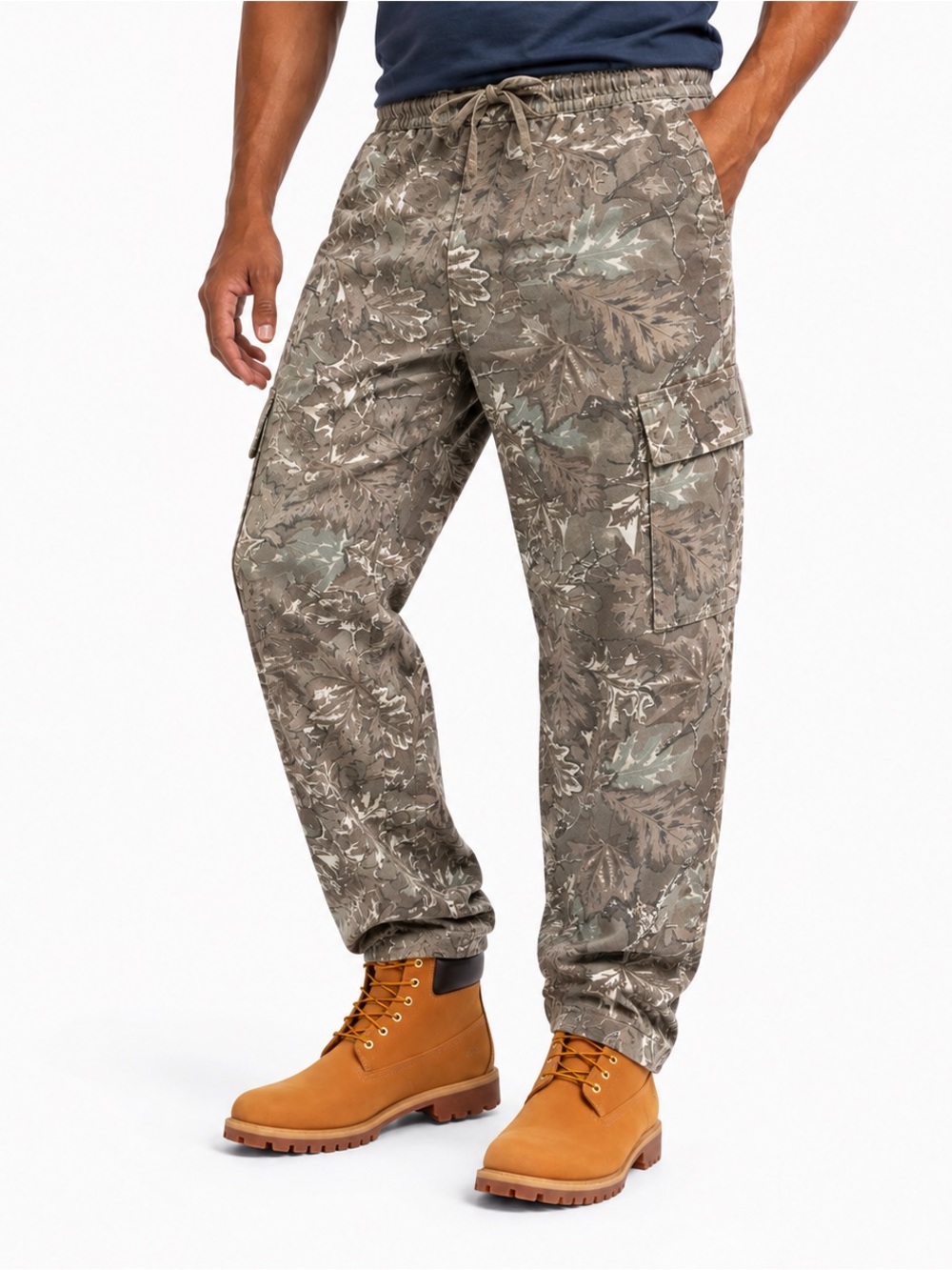 Original Use Men's Camo Print Baggy Utility Pants Green Size M